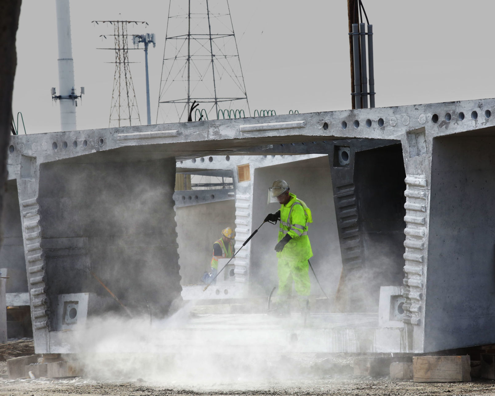 Cline Avenue bridge construction
